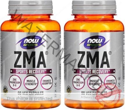 Now Foods ZMA Zinco Magnésio 800mg 90Caps 2 unidades Produto Importado